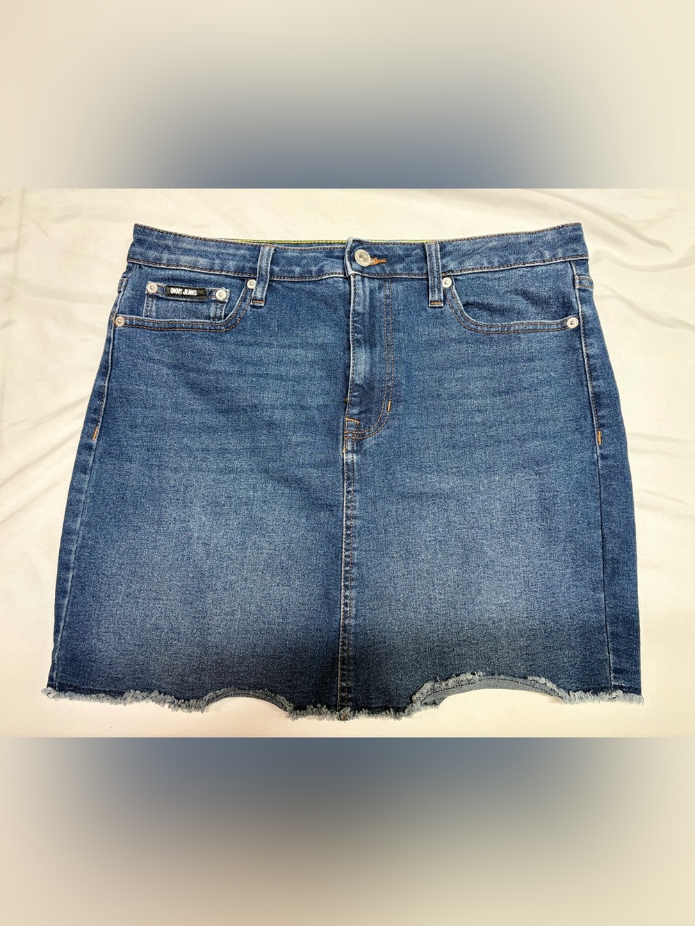 DKNY Men's Medium Blue Denim Skirt-Style Jeans